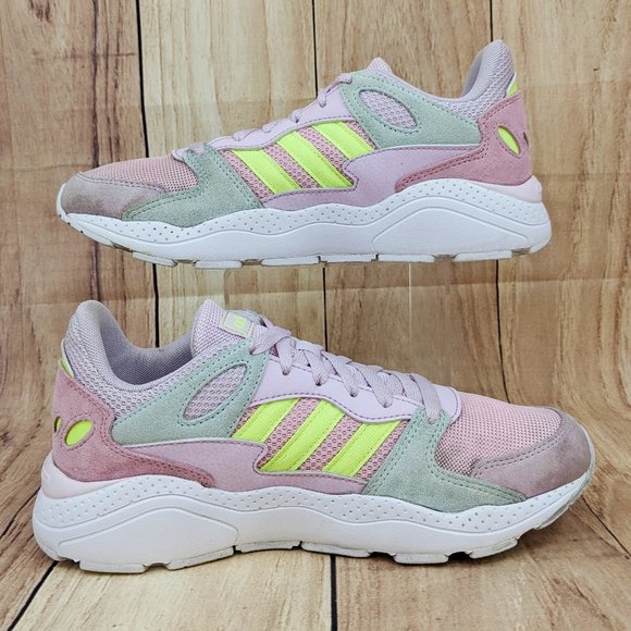 ADIDAS Crazychaos J Running Shoes Cloudfoam Pink/Multi Hi-Res Yellow EF3… - Picture 8 of 12